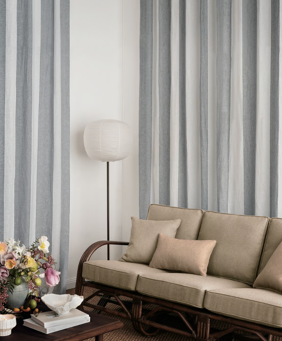 Kyoto Stripe By James Dunlop Linen Curtain Fabric