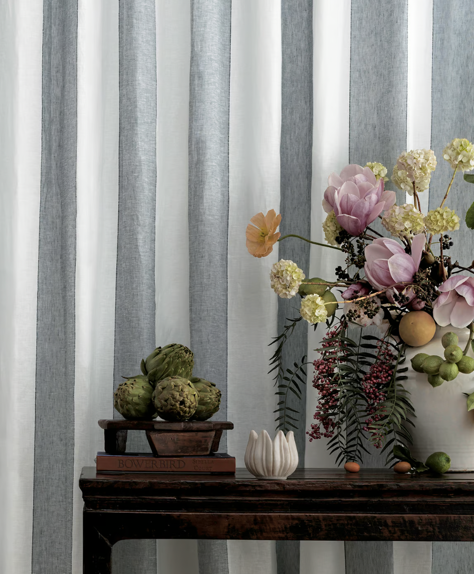 Kyoto Stripe By James Dunlop Linen Curtain Fabric